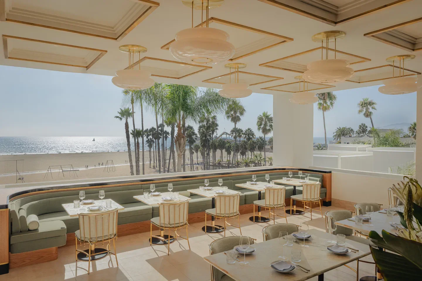 Orla by Michael Mina in Los Angeles: restaurant with ocean view and stylish interior