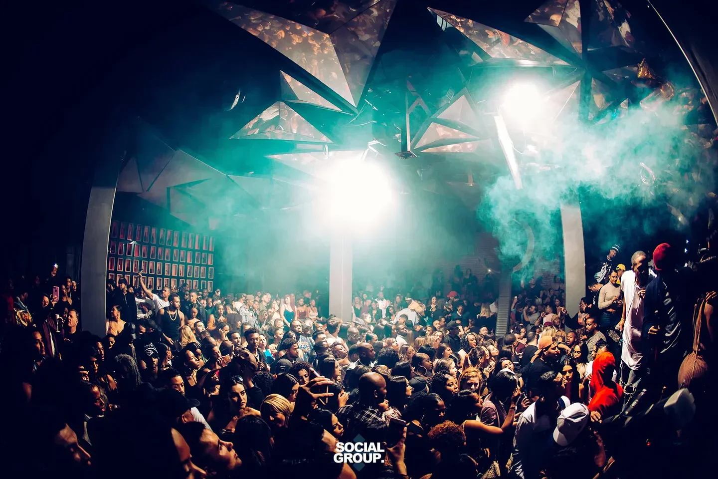 Energetic crowd at Project Club LA in Los Angeles, enjoying the vibrant nightclub scene.